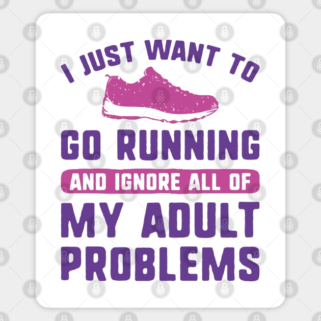 I Just Want To Go Running Magnet by LuckyFoxDesigns